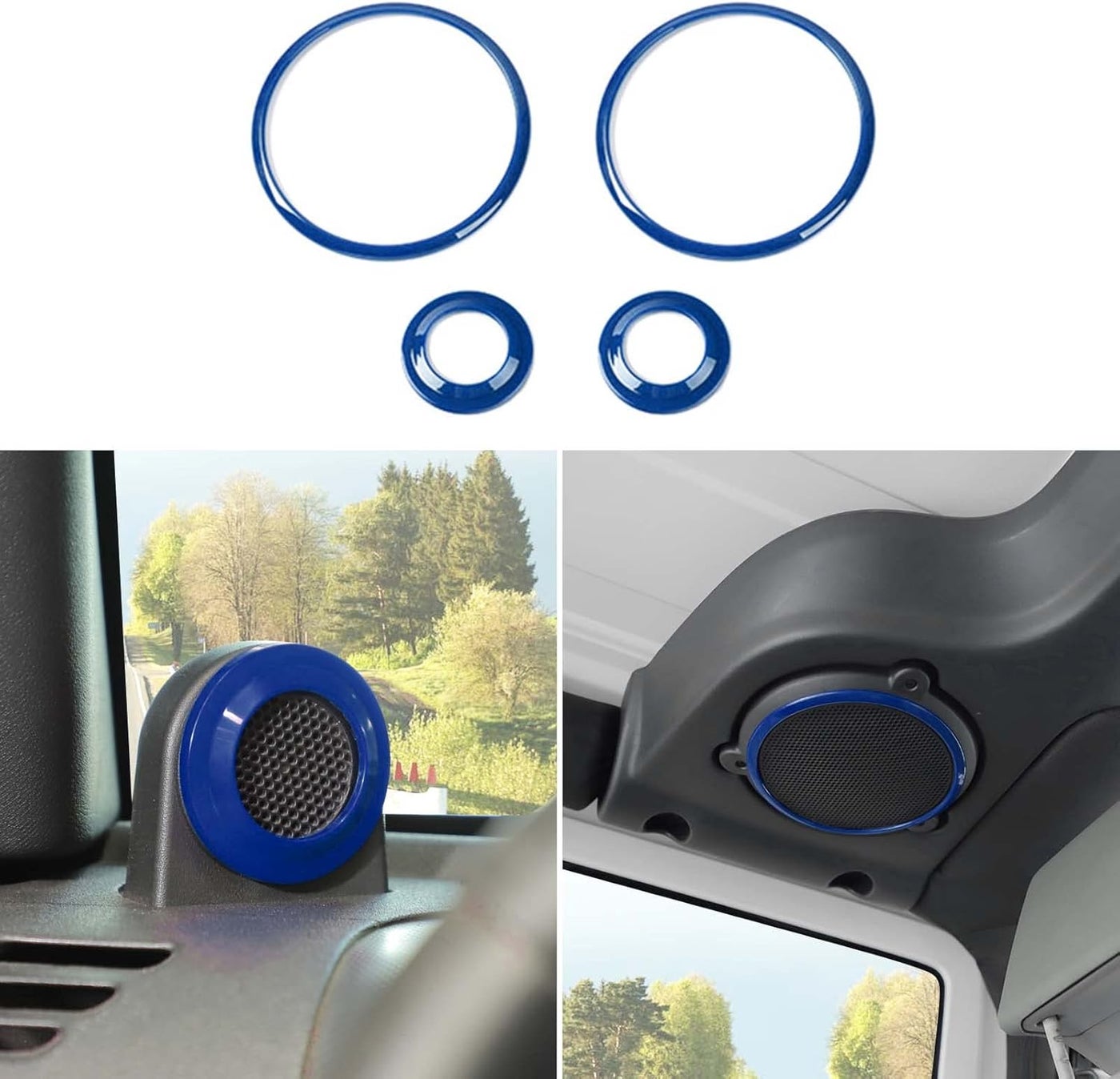 Compare Jimen 4PCS A Pillar & Roof Top Speaker Overlay Cover Trim for 20072014 Jeep Wrangler JK & Unlimited  Blue at KSA Price