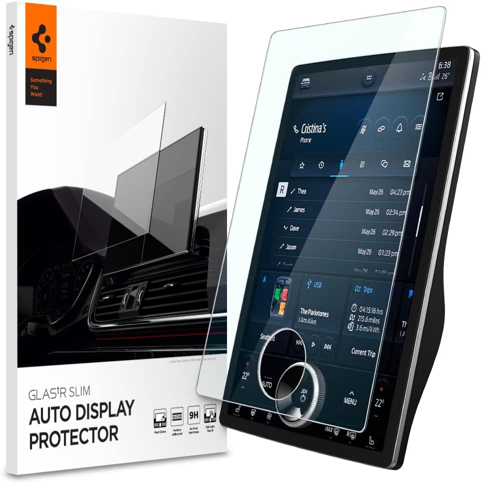 Compare Spigen Glas.tR Slim Auto Display Protector for Mustang MachE and Ford F150 Lightning at KSA Price