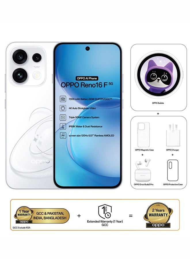 Reno16 F AI Phone Dual SIM 5G Pop White…