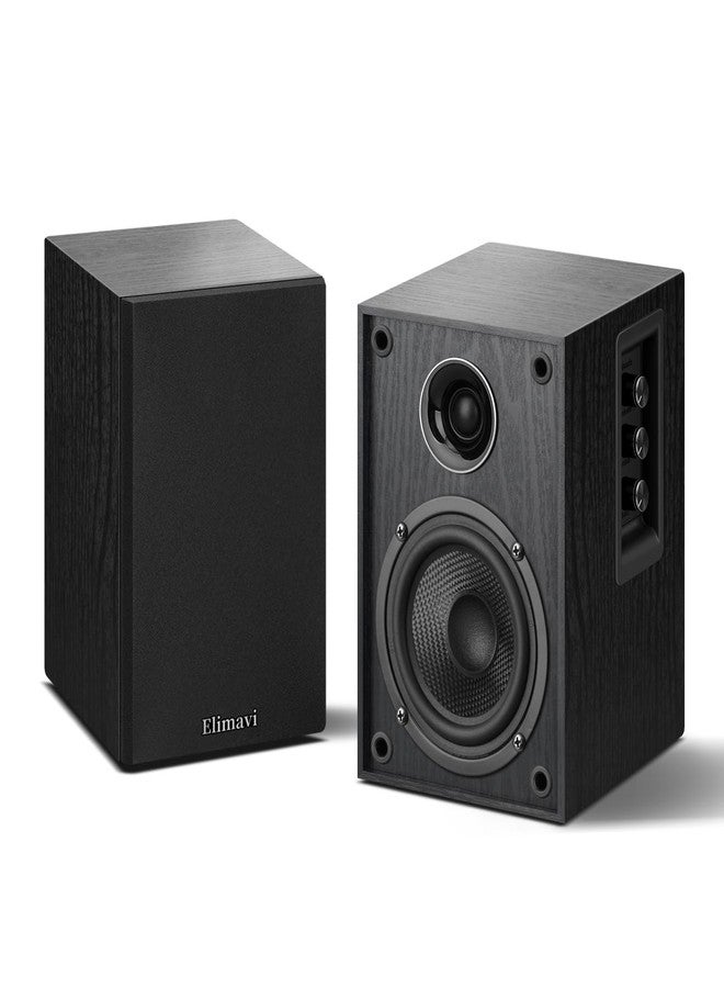 Elimavi Powered Bluetooth Bookshelf Speakers, Record…
