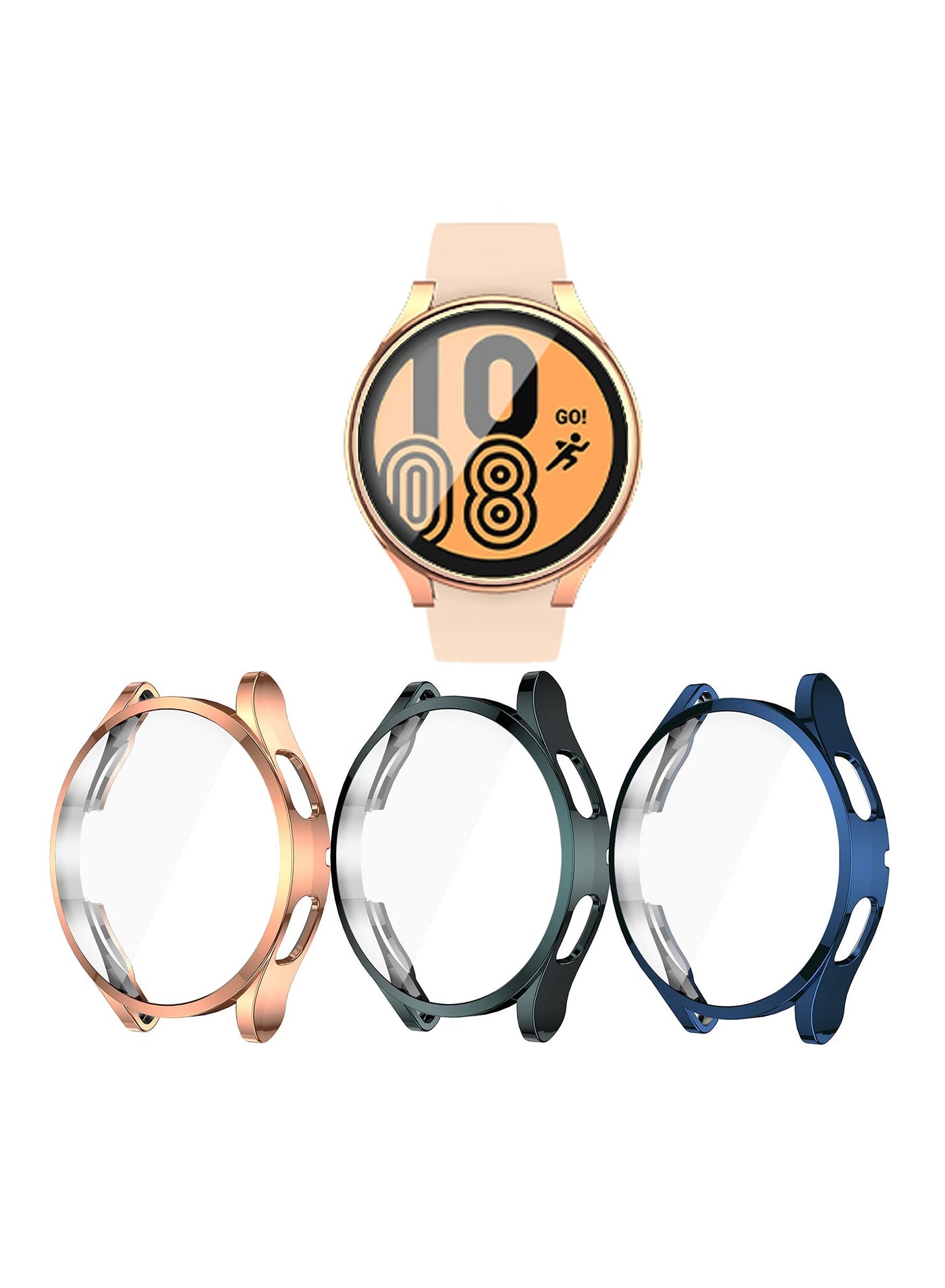 Compare Case for Galaxy Watch 4 44mm, with Screen Protector, 3 Pack Soft TPU Slim Fit Full UltraThin Scratch Resistant Bumper Simplicity Protective Cover for Samsung Galaxy Watch 4 44mm Accessories at KSA Price