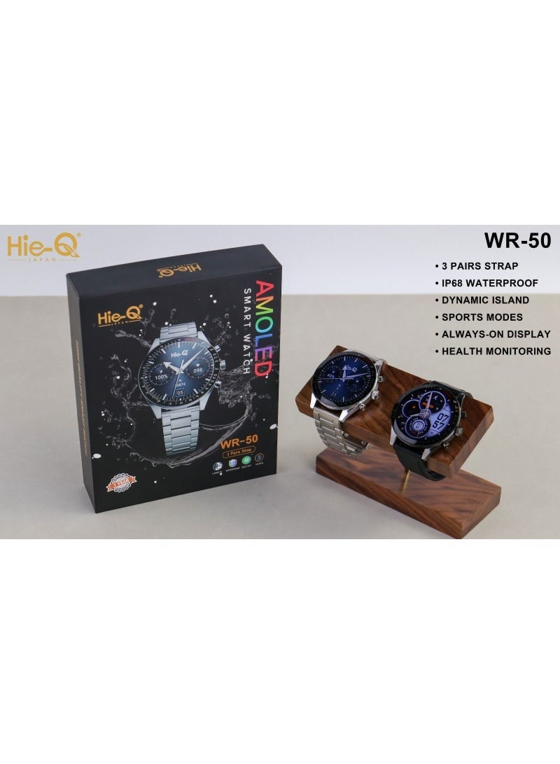 Compare WR50 AMOLED Smart Watch – Fitness Tracker with Bluetooth Calling Heart Rate SpO2 Sleep Monitoring Multiple Sports Modes Smart Notifications Long Battery Life Everyday Active Lifestyle at KSA Price