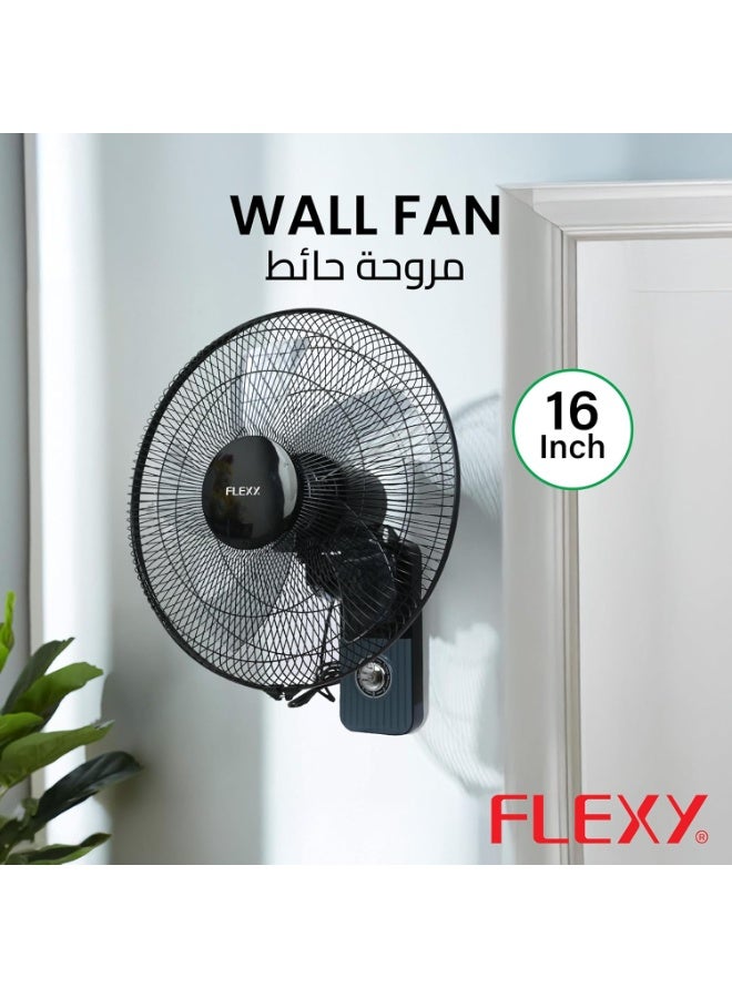 Compare 16Inch WallMounted Electric Fan – High Airflow 3Speed Metal Fan with 180° Oscillation – for Home, Office, Gym, Dorm, Grow Tent – Includes Wall Mount at KSA Price