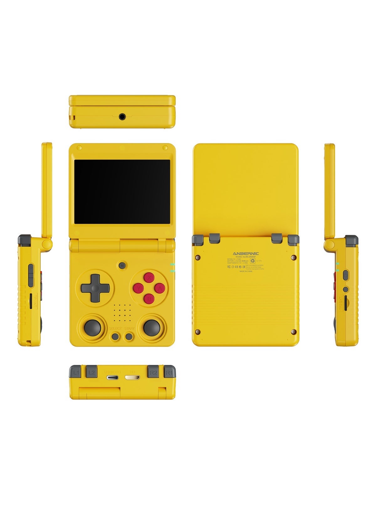 Compare RG34XXSP Flip Handheld Gaming Console, 3.4Inch IPS screen, Linux64bit Single Player Gaming Console, 64G TF Dual Slot, 3300mAH Battery, WIFI Bluetooth, Portable Handheld Style Foldable Retro Video game player at KSA Price