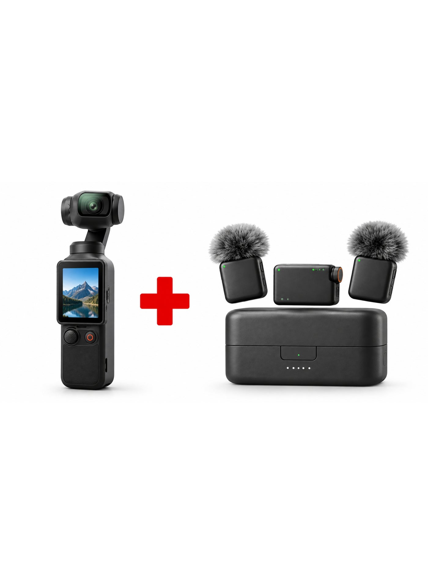 Compare Osmo Pocket 4 Essential Combo with Mic Mini Vlogging Bundle at KSA Price