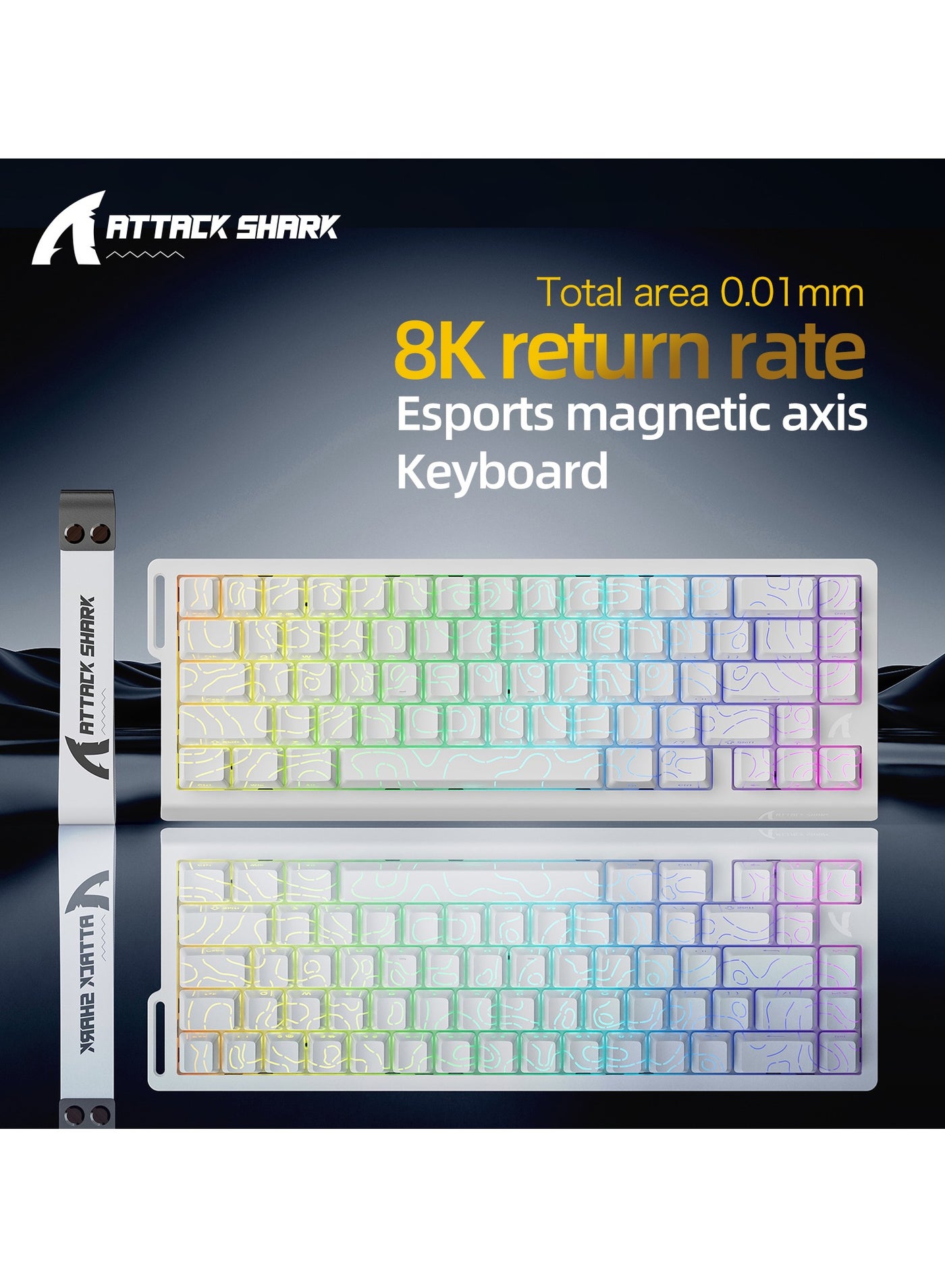 Attack Shark X68HE Wired Magnetic Gaming Keyboard,…