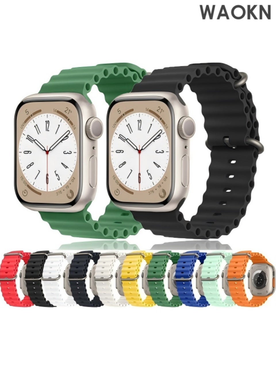10 Pack Silicone Ocean Band for Apple Watch…