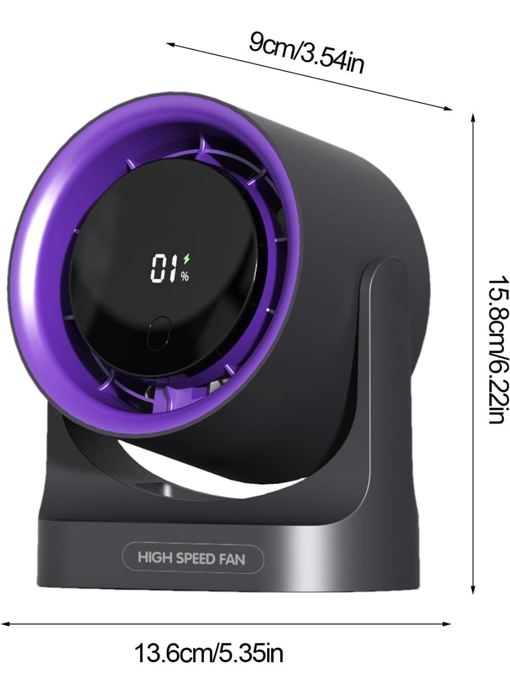 Compare High Speed Desktop Fan – Portable Small Desk Fan with Powerful Airflow, 3 Speed Settings, Quiet Operation, USB Powered Table Fan for Office, Home, Bedroom, Study, Travel – Compact & Adjustable at KSA Price