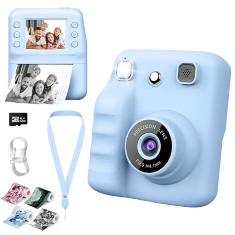 1080P HD Camera, Instant Print Camera for One-Colour…