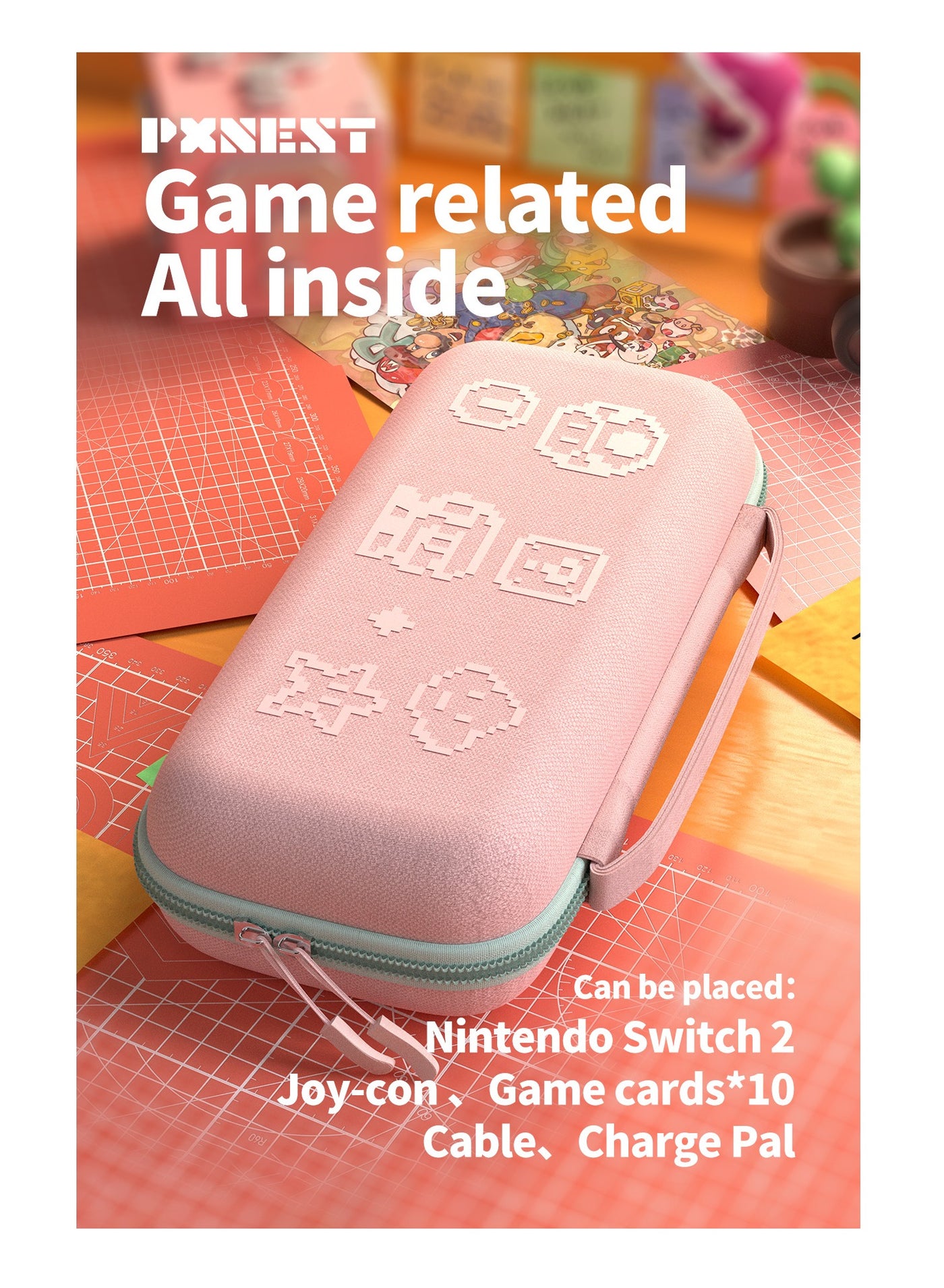 Compare Hard Shell Carrying Case for Nintendo Switch 2, Protective Hard Shell Portable Switch Travel Case, Durable Nylon, Large Capacity, Switch 2 Accessory at KSA Price