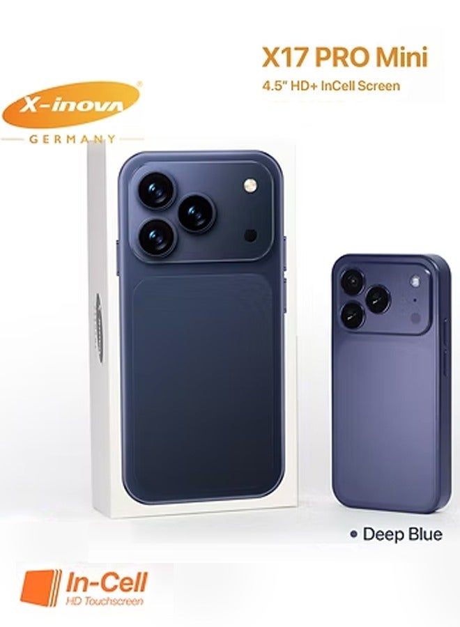 Compare Mini Smart Phone X17 Pro Mini 4.5 Display, 4GB+64GB Storage, 13MP Ultra Clear Rear Camera, Dual SIM Blue at KSA Price