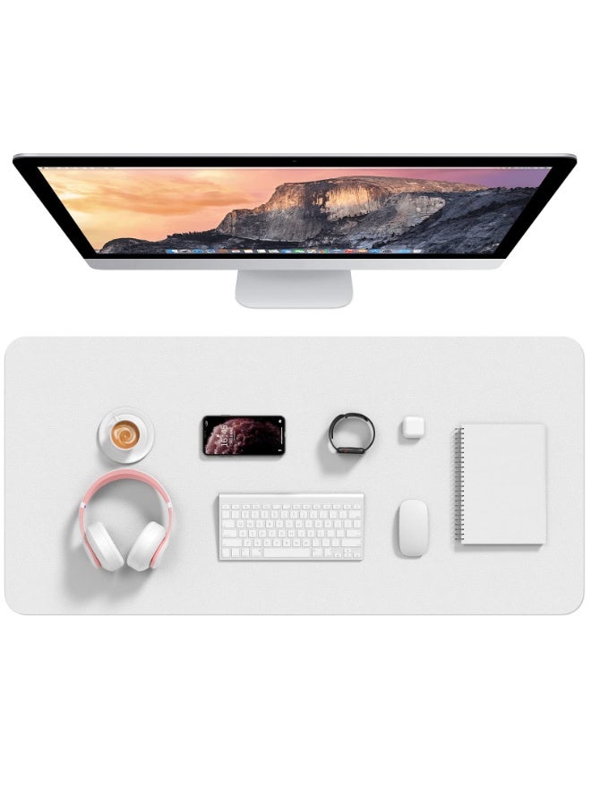 Compare Large PU Leather Desk Mat 90x43 cm 35.5x17  Waterproof, NonSlip Mouse Pad, Desk Protector for Office & Home, Multiple Colors at KSA Price