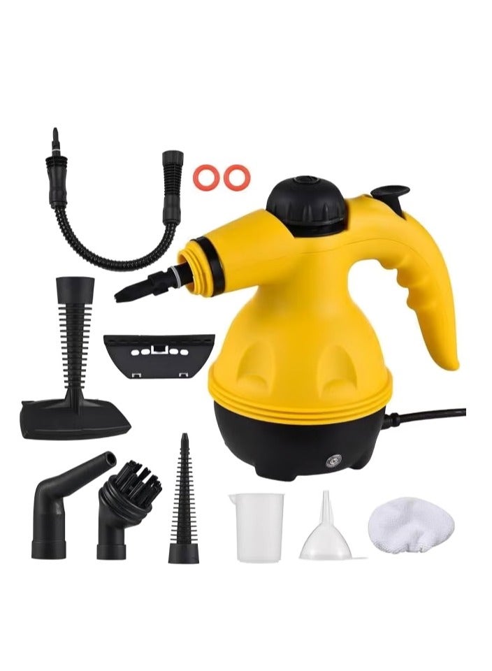 Compare 1000W Portable Handheld Steam Cleaner with 9 Accessories – High Temperature Pressurized Cleaning Machine for Kitchen Sofa Bathroom Car and Windows at KSA Price