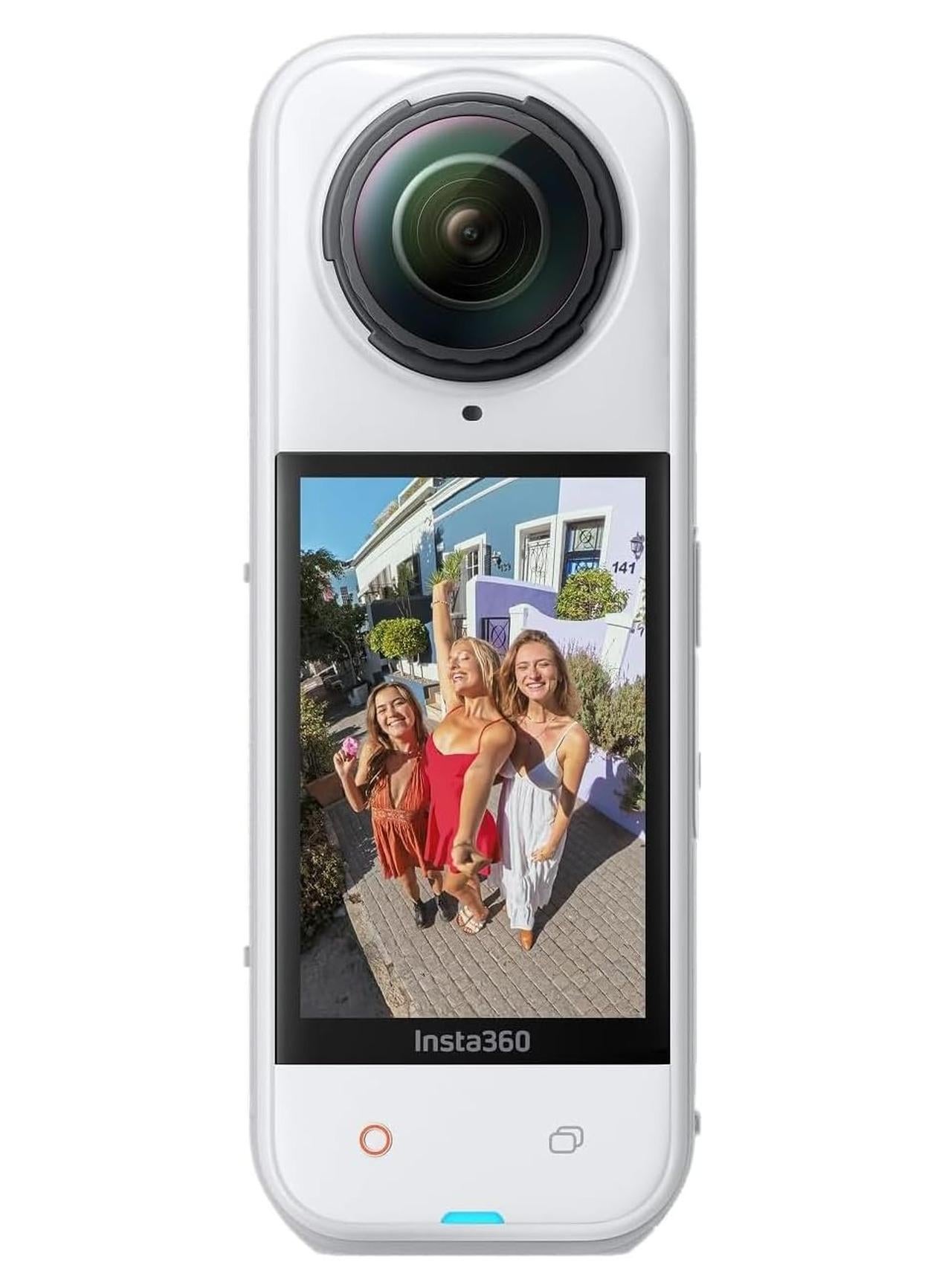 Compare X5 Stand Alone | 15M Waterproof 8K 360 Action Camera, Dual 11.28 Sensor, Low Light Capture, Wind Guard, Replaceable Lens, 185 Mins Battery Life, AI Editing, Auto Stabilization  Satin White at KSA Price