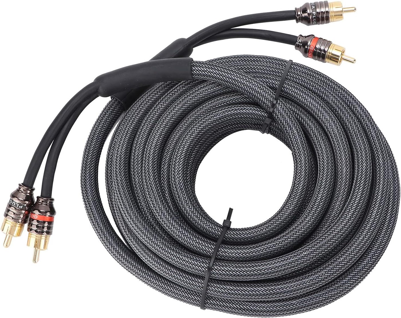 Compare Car Audio Signal Cable, klarako Car Audio Adapter 4.5m180in Black PVC Plastic Layer for Amplifier Modification Home Theater at KSA Price