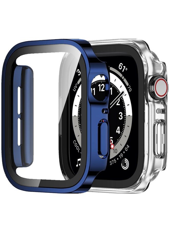 Compare 2 Pack Compatible with Apple Watch Case 44mm Series 654SE with Builtin Screen Protector, Hard PC Case Straight Edge Ultra Thin AntiScratch Protective Cover for iWatch 44mm BlueClear at KSA Price