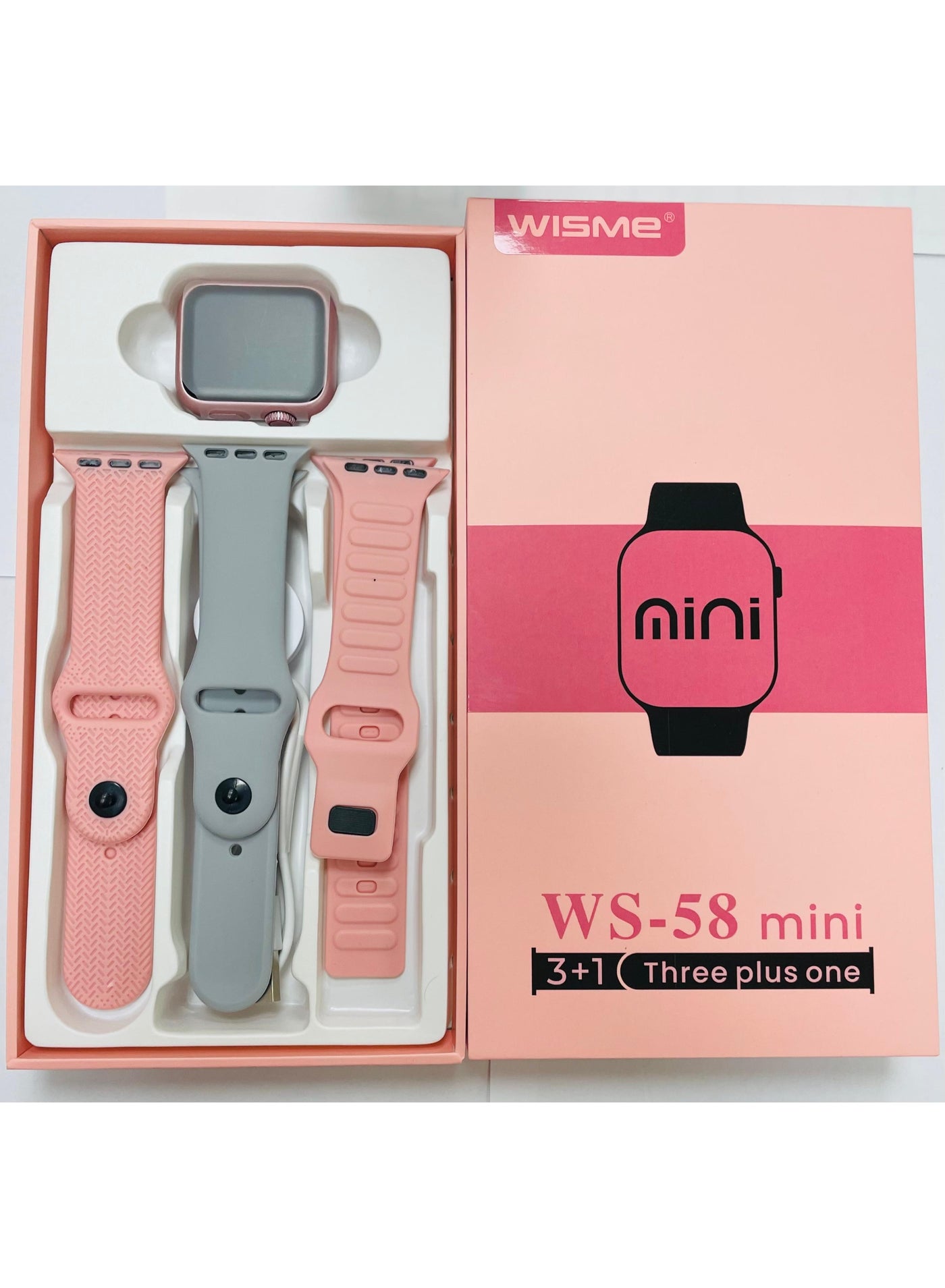 Compare WISME WS58 Mini Smartwatch: Stylish 3+1 Strap Combo, Compact Design, Fitness Tracking, Customizable Bands, and Everyday Functionality for Active and FashionConscious Users – AllinOne Package. at KSA Price