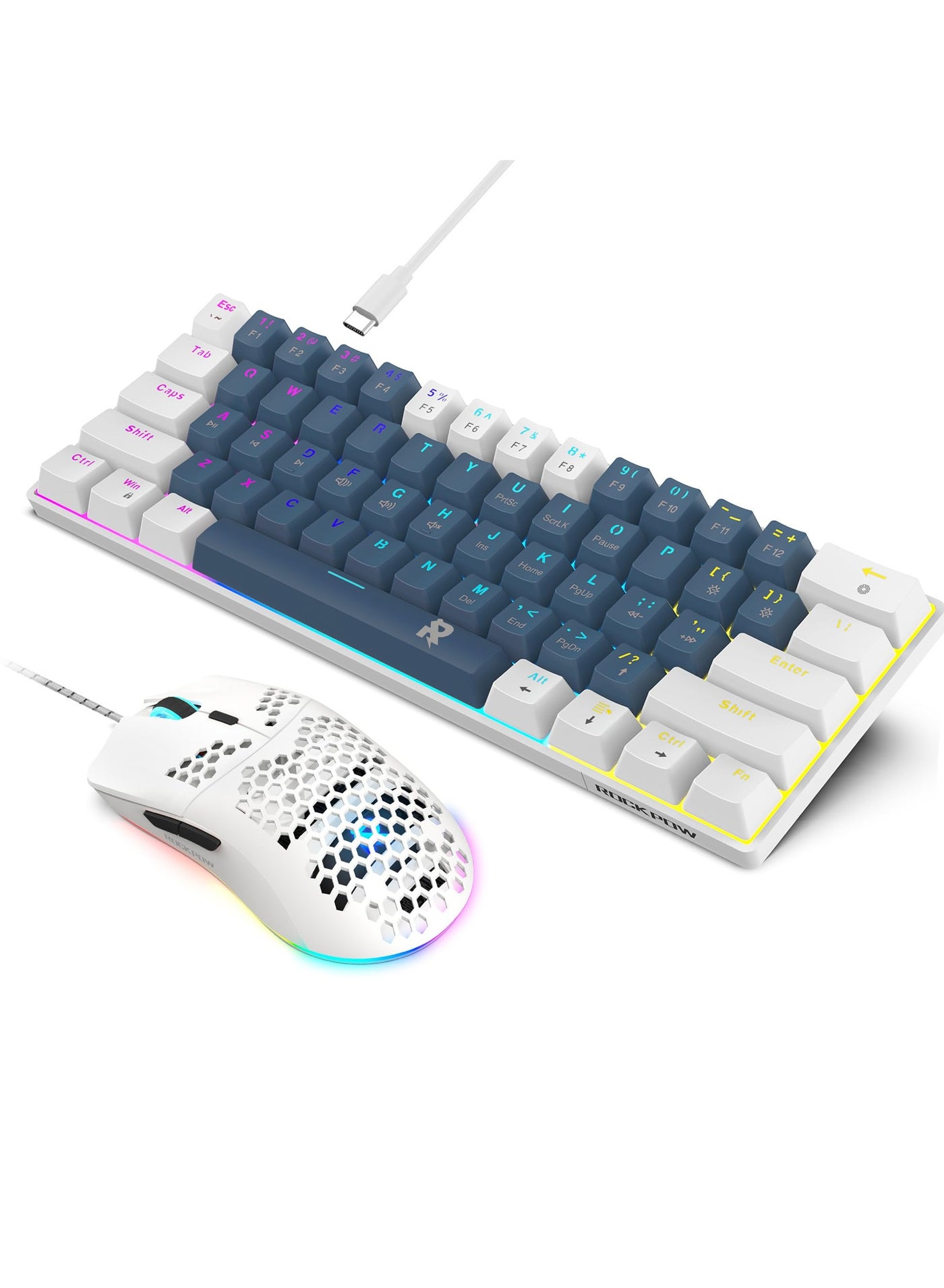 Gaming Combo 60% Mechanical Wired Gaming Keyboard…