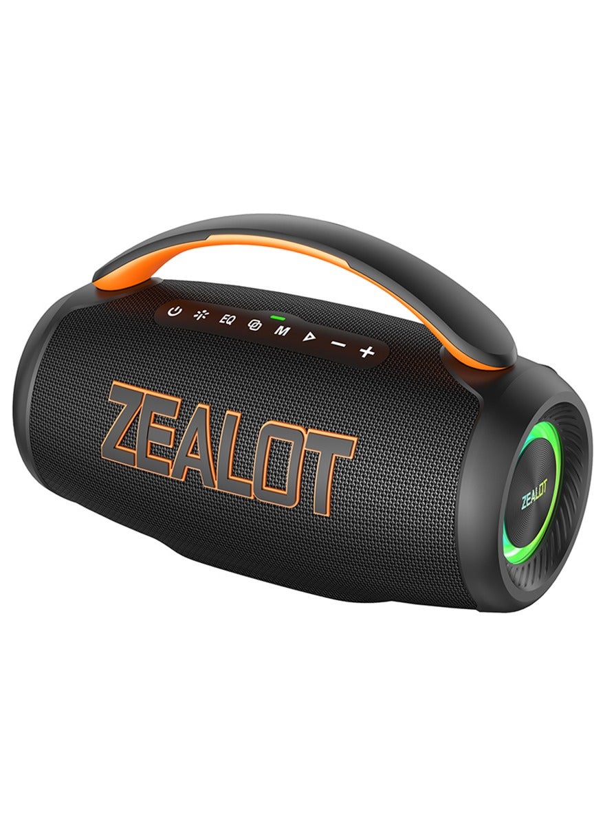 Compare ZEALOT P12 60W Bluetooth Speaker Waterproof IPX5 Outdoor Loud Stereo Booming Bass Subwoofer 8000mAh Battery 28 Hours Playtime Compatible With SmartphoneTabletLaptopPCTV Support 3.5mm AUXTF CardUSB Stick Playback at KSA Price