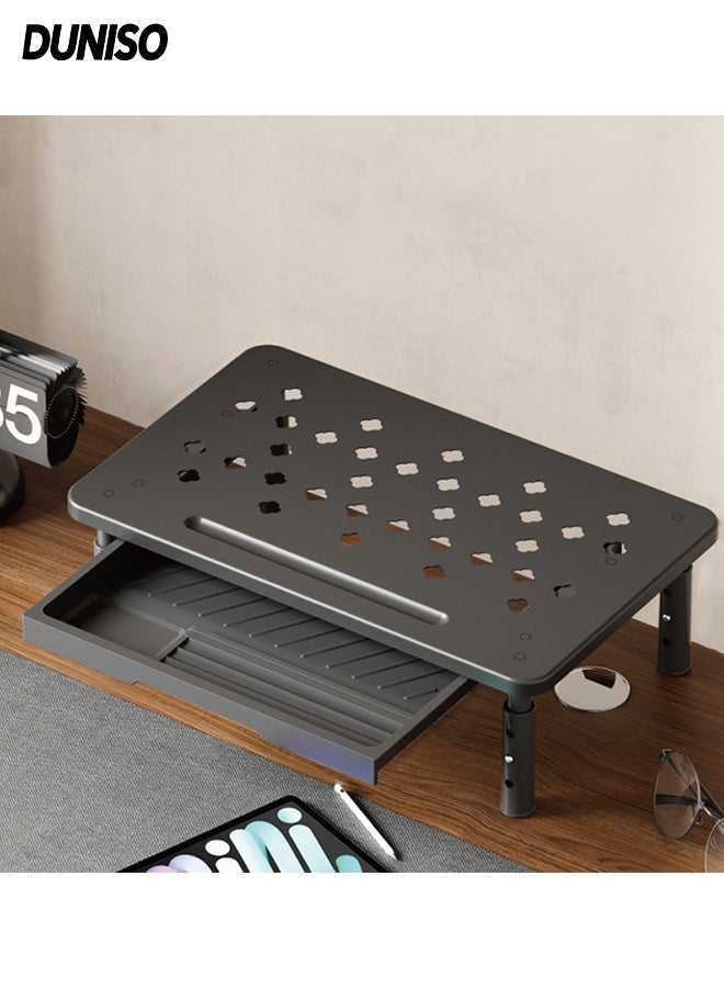 Monitor Stand Riser with Storage Drawer,Height Adjustable…