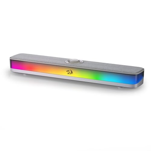 Compare Redragon GS515 RGB Desktop Soundbar 20 Channel Stereo Computer Speakers for Desktop with BT 53 USBCUSB Powered Gray at KSA Price