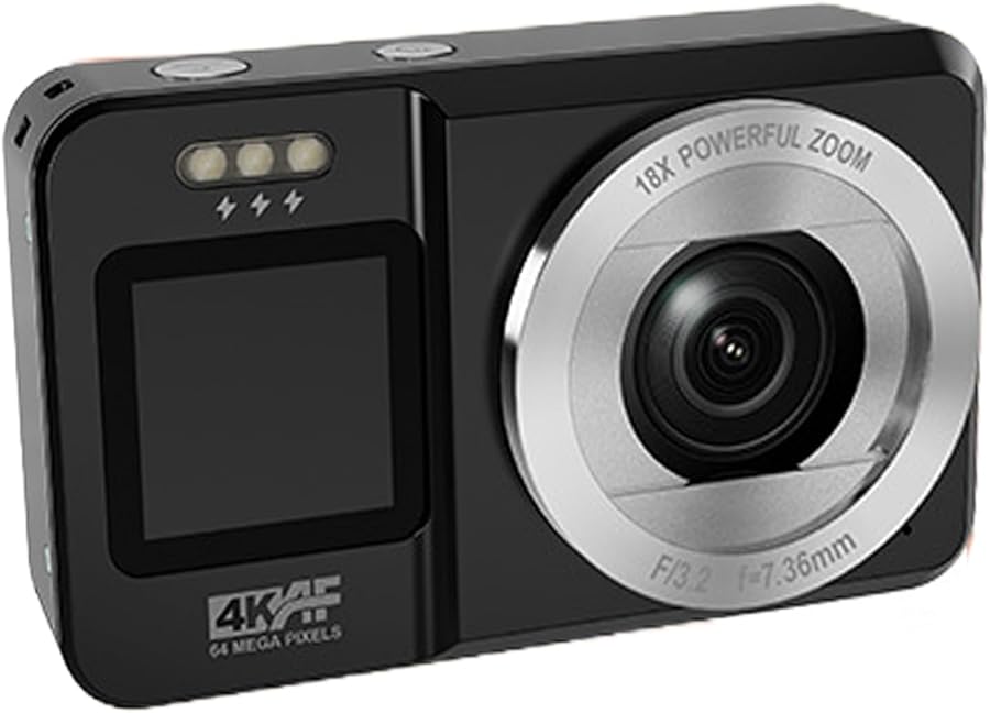 Double Screen 4K Digital Camera 64MP 18X Optical…