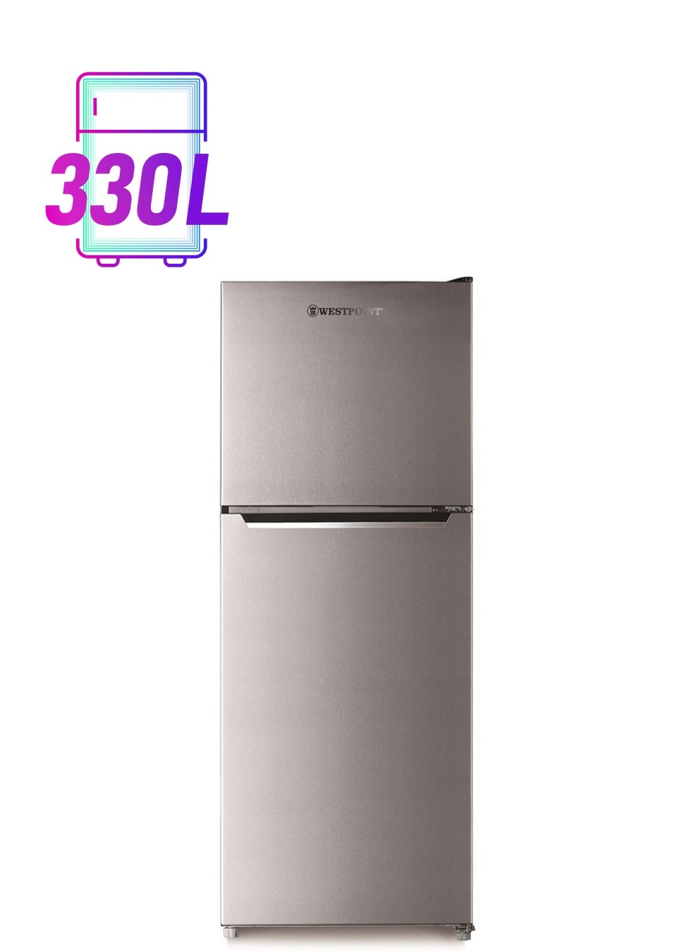 Compare 300 Liters Double Door No Frost, Top Mounted with Fresh Zone Compartment, Egg Rack, Twister for Ice Cube, Built in Condenser, One Year Warranty WNN3023ERI Silver at KSA Price