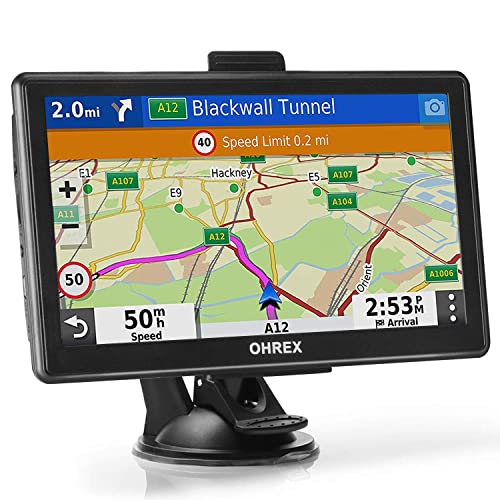 Compare OHREX N800 GPS Navigator for Car with Bluetooth, 7” Truck GPS Commercial Drivers, 2025 Maps Free Lifetime Updates, Semi Trucker GPS Navigation Systems, Custom Truck Routing at KSA Price