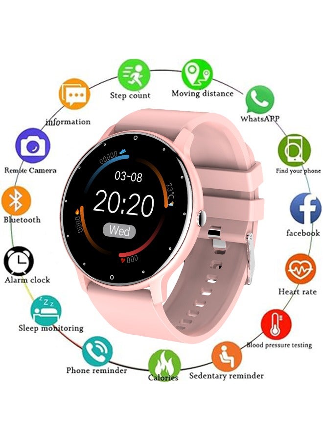 Compare Smart Watch for Women Men,Bluetooth Tactical Smartwatch for Android and iPhone,IP67 Waterproof Outdoor Fitness Tracker with Heart Rate SpO2 Sleep Monitor,Pink at KSA Price