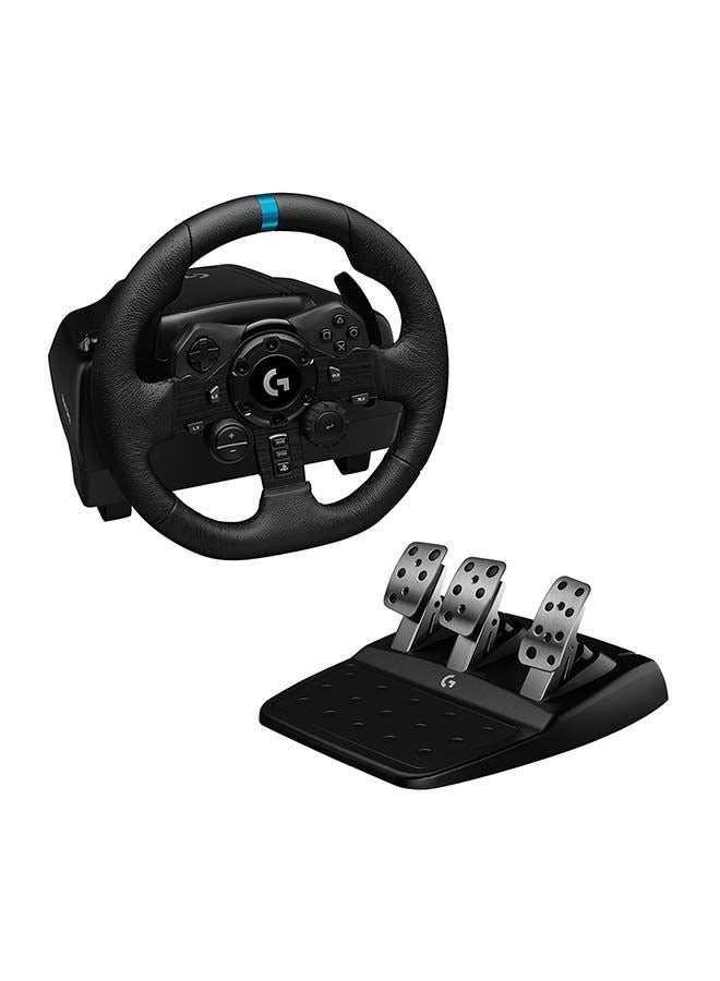Compare G923 Racing Wheel and Pedals, TRUEFORCE Feedback, Responsive Driving Design, Dual Clutch Launch Control, Genuine Leather Steering Wheel Cover, for PS5 Pro, PS5, PS4, PC  Black  KSA Version at KSA Price