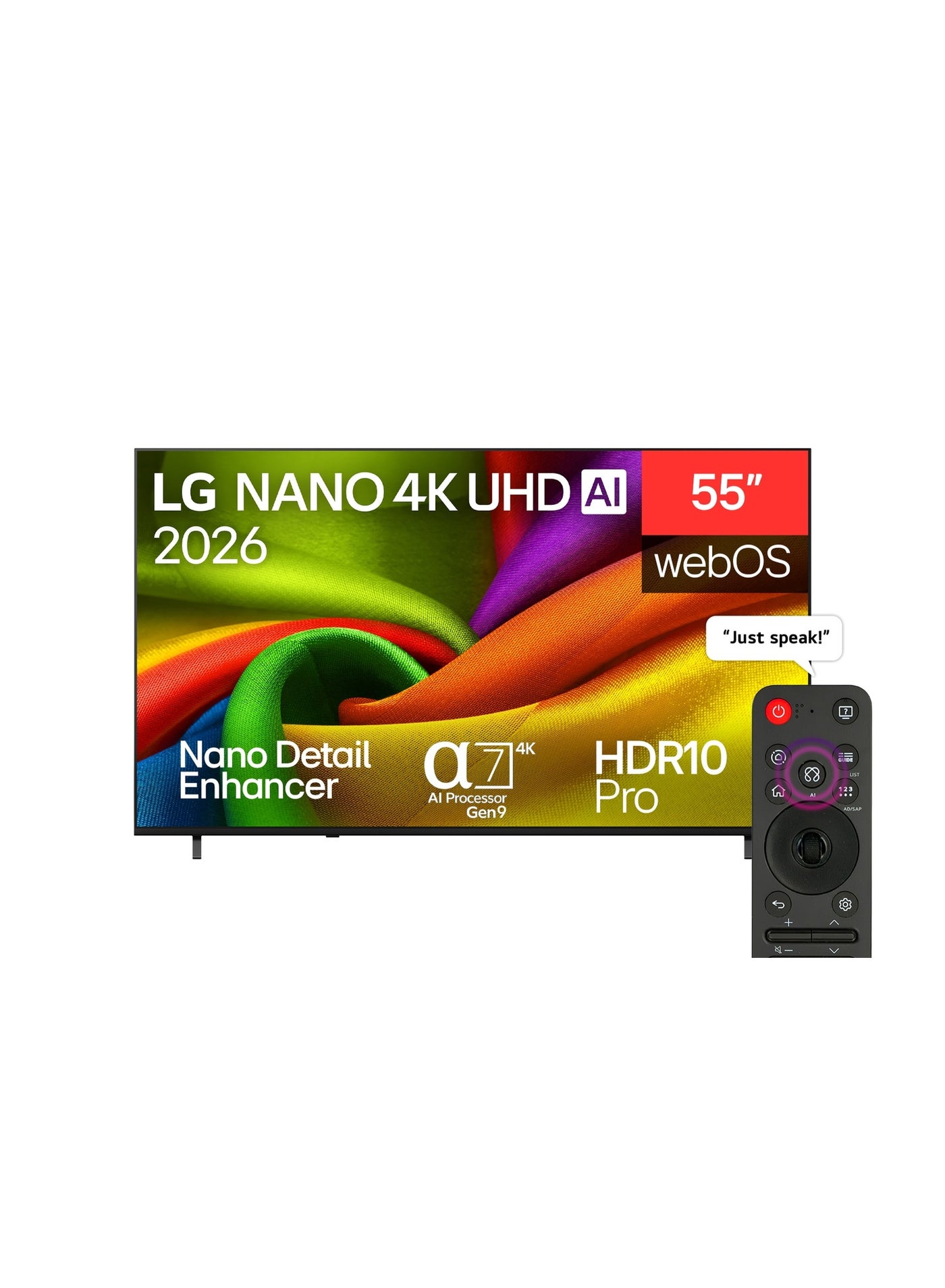 55 inch LG NANO 4K UHD AI NU84B Smart…