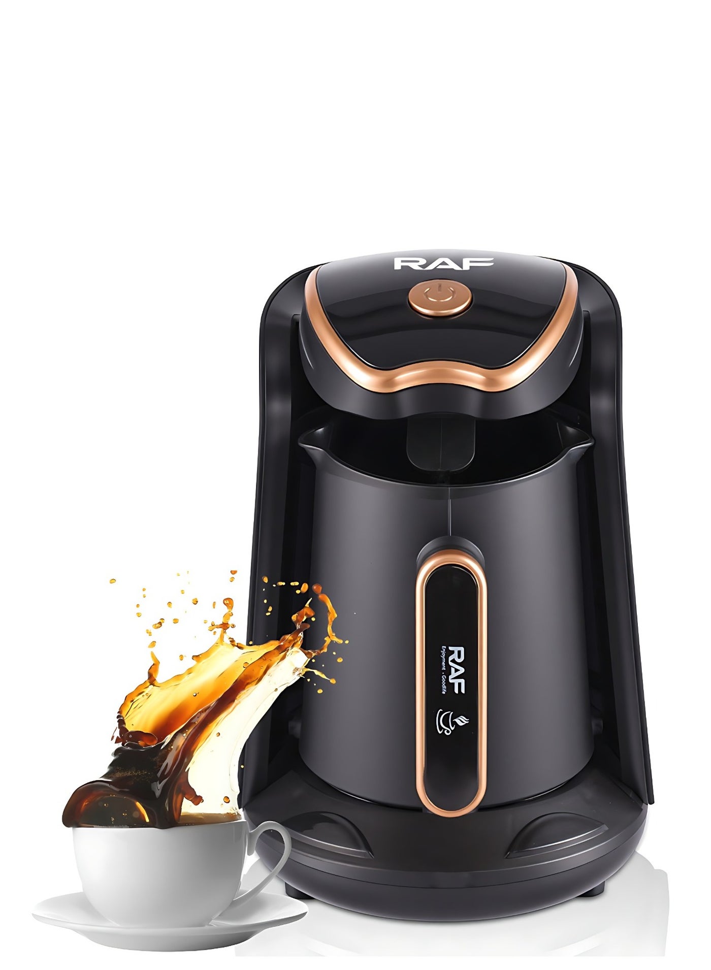 Compare RAF Turkish Coffee Maker 600W | Electric Turkish Coffee Pot with 300ml Capacity | OneButton Brewing, Adjustable Temperature 65°C–100°C | MultiUse Coffee & Tea Maker at KSA Price