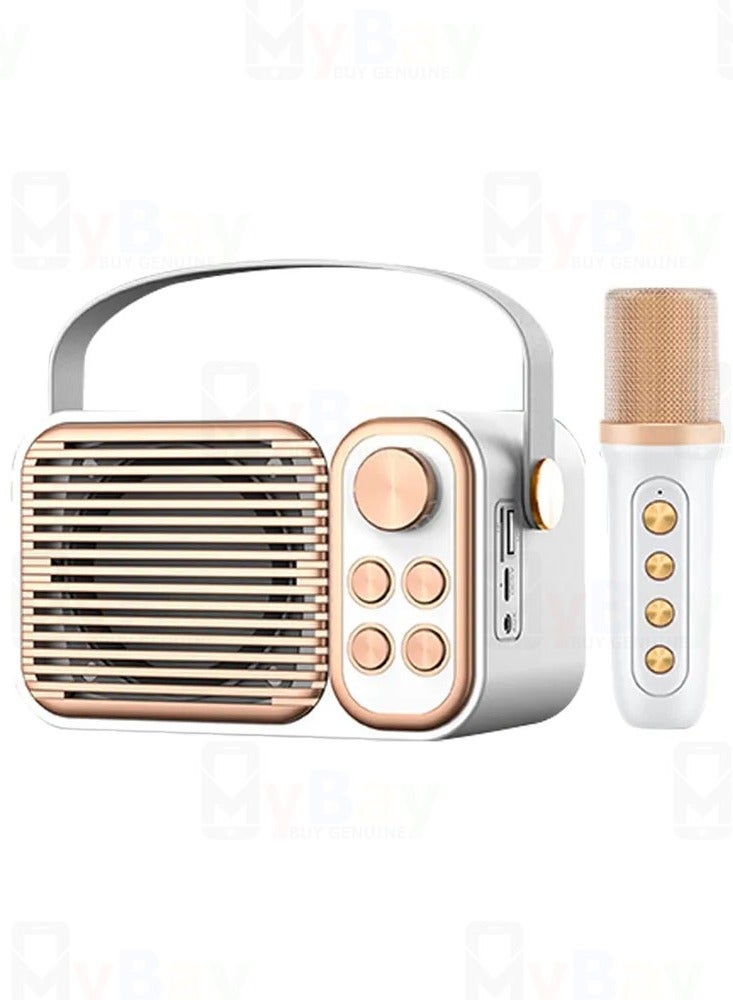 Compare Wireless Karaoke Speaker With Microphone YS104 White at KSA Price