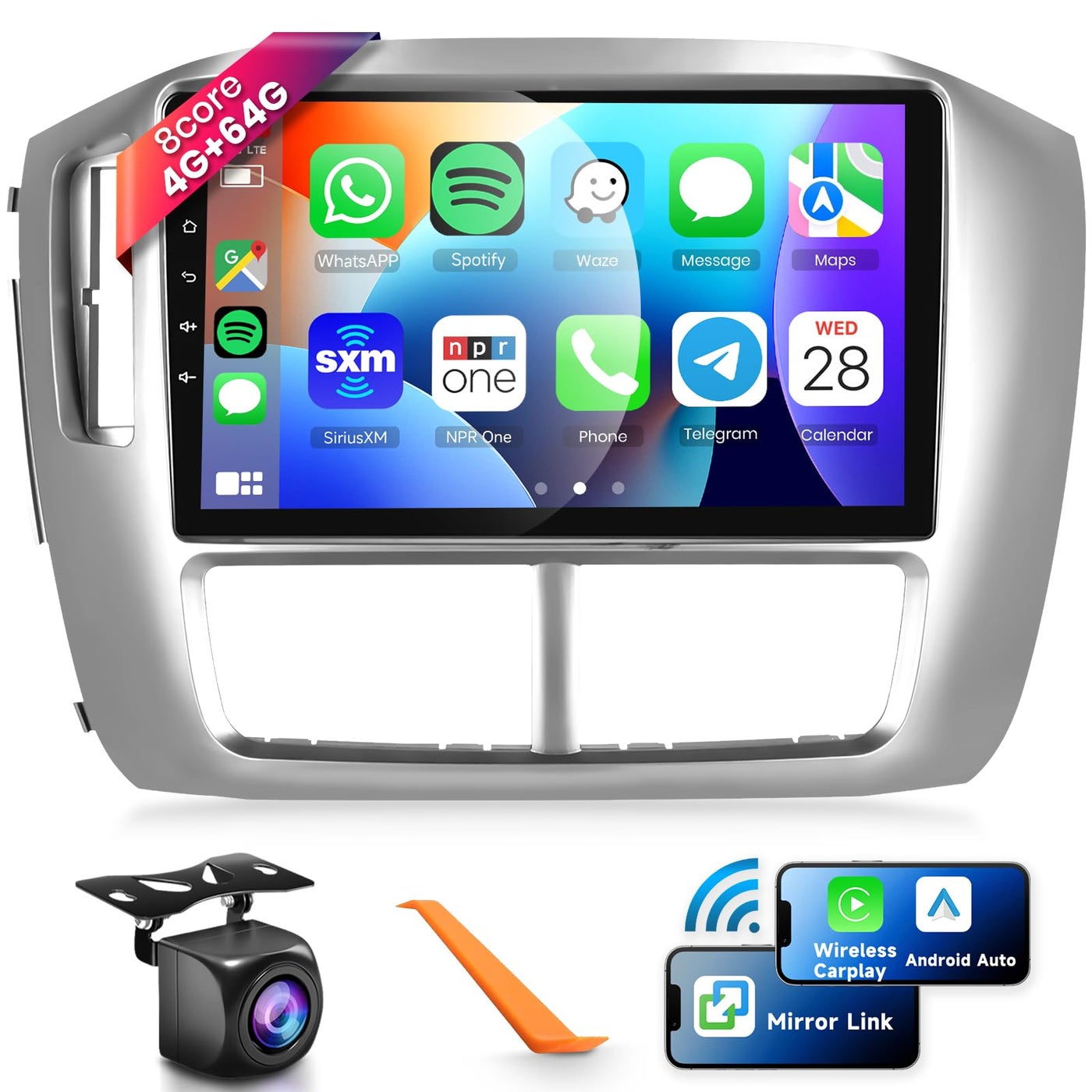 Compare 8 CORE 4G64G Car Radio Stereo for Honda Pilot 2006 2007 2008 with Wireless CarPlay Android Auto 9 Inch 1280 720P IPS Touch Screen 32Band DSP Android 13 GPS WiFi Bluetooth Backup Camera at KSA Price