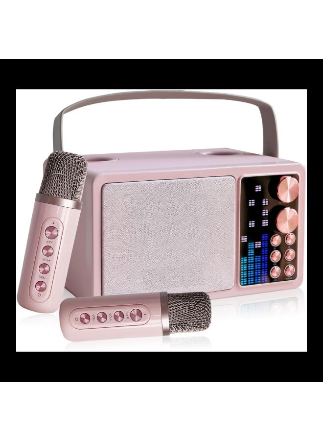 Compare Portable Karaoke Machine with Wireless Microphones & LED Music Rhythm Lights – Bluetooth Speaker PA System, Supports TFUSBAUX – Ideal for Home Parties, KTV & Outdoor Events at KSA Price