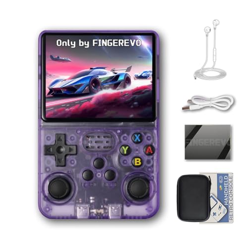 Compare R36S Handheld Game Console 35in 640480 IPS OCA Screen 3200mAh Opensource System Purple Transparent at KSA Price