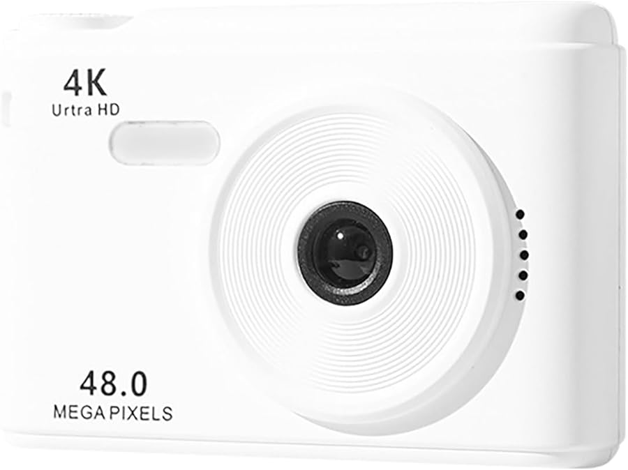 White Digital Camera 48MP Photo 4K Video 16X…