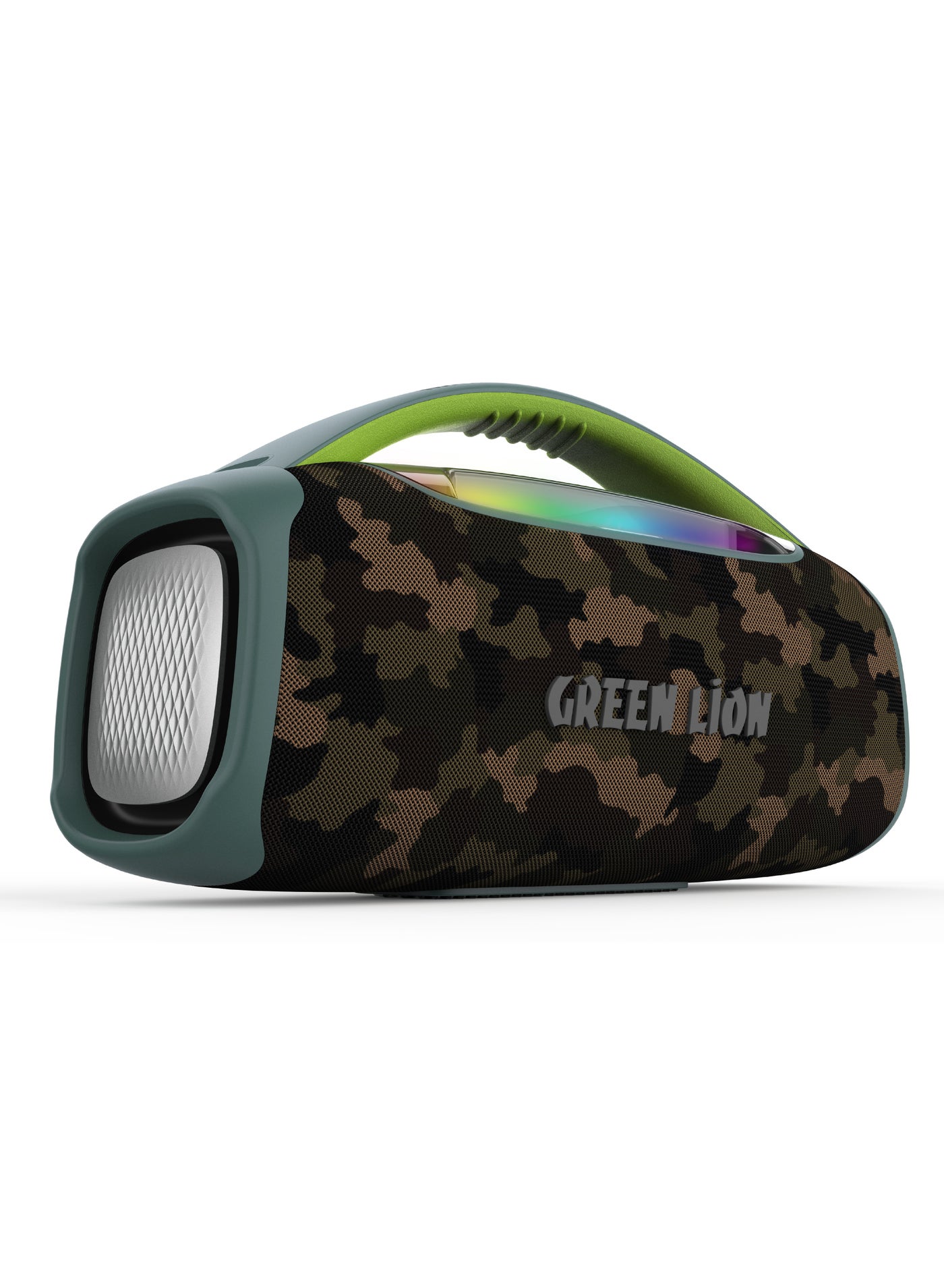 Compare Beam Pro Portable Speaker with Microphone 120W  Extra Bass   360° Audio  8 Light Modes  Long Playing Hours AUXUSBTFMIC  Music  Parties  Green at KSA Price