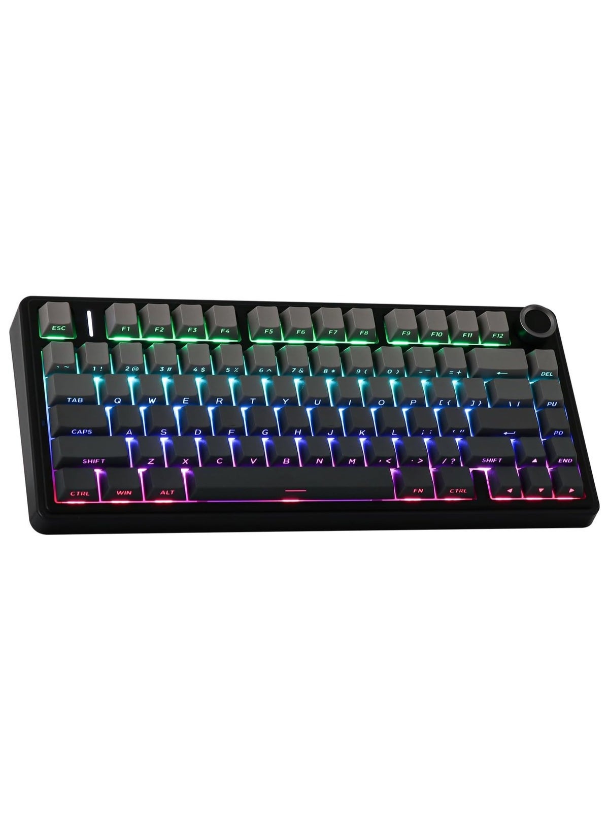 Compare AULA F75 Wireless Mechanical Gaming Keyboard – 75% Compact Gasket Mount – TriMode Bluetooth 5.02.4GUSBC – HotSwappable LEOBOG Reaper Switches – RGB Backlit – Long Battery Life – UltraFast Response for PCMac – Black Gradient at KSA Price