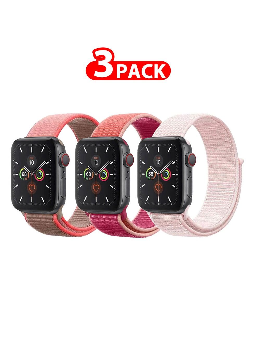 3 Pack For Apple Watch 41mm 40mm 38mm Nylon…