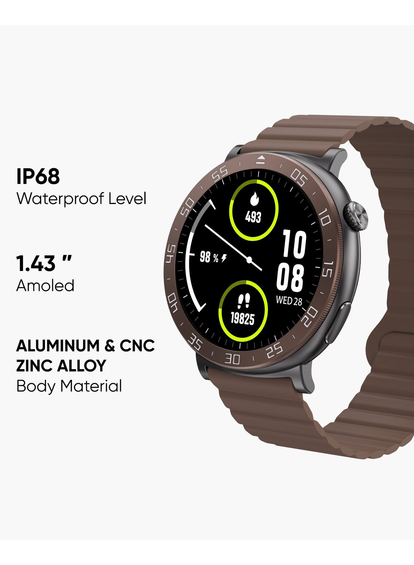 Compare Myx Pro Aura MT67 Smartwatch – 1.43 AMOLED Display, AI Voice Assistant, IP68 Waterproof, Heart Rate Monitor, 100+ Sports Modes, Bluetooth 5.2, 280mAh Battery for iOS & Android at KSA Price