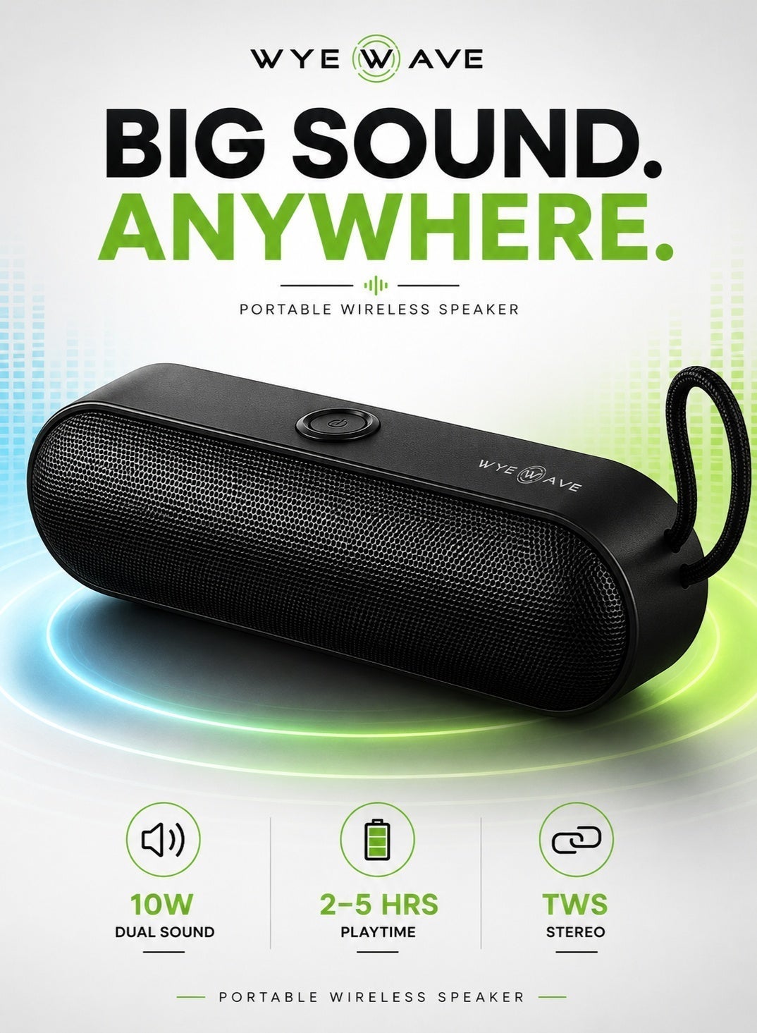 WYE Portable Wireless Bluetooth Speaker, Compact…