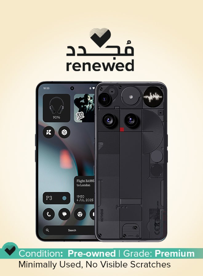 Renewed - Phone 3 Dual SIM 5G Black 12GB…