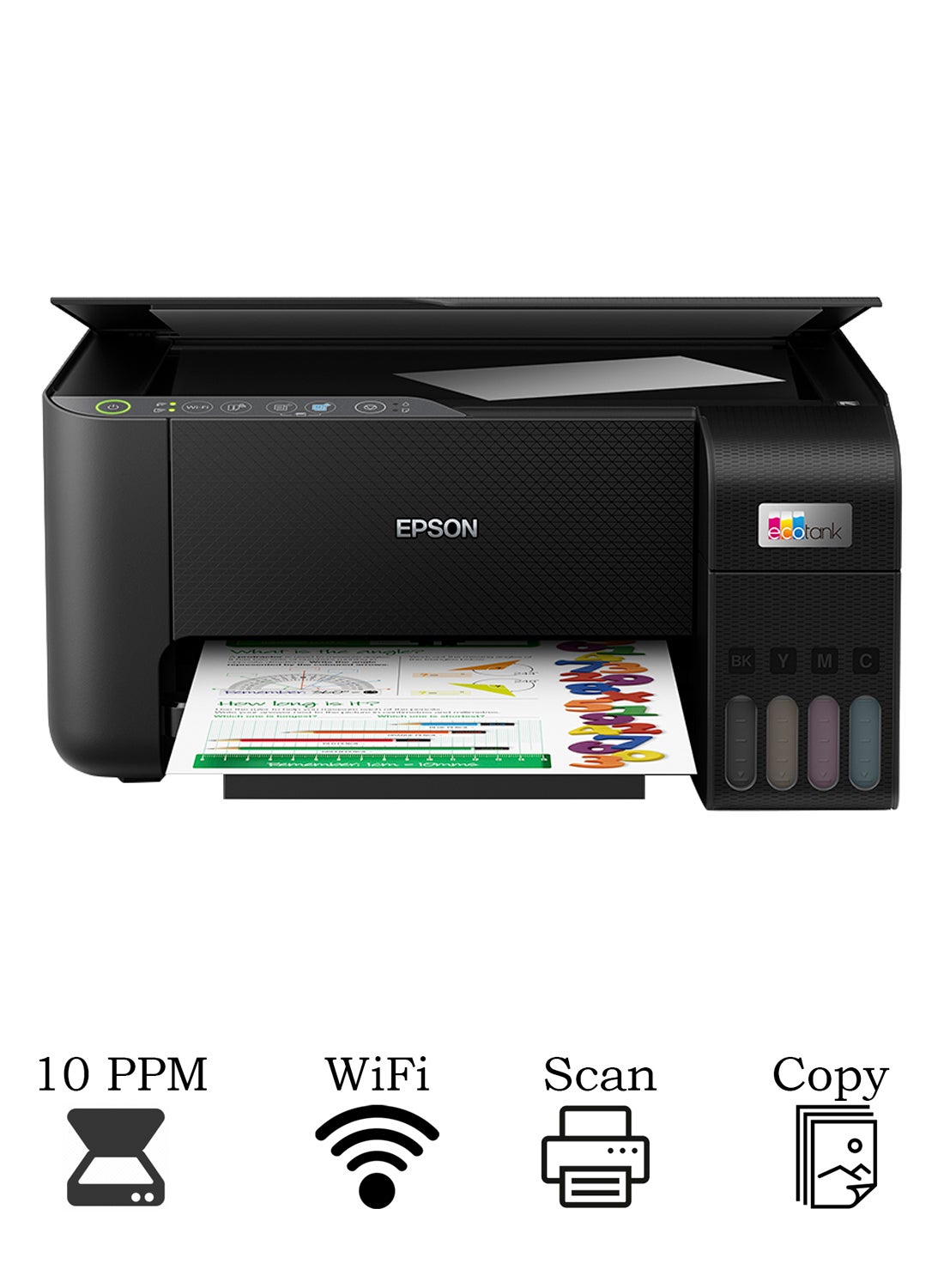 Compare Ecotank L3250 Home Ink Tank 3In1 Colour Printer With Wifi And Smartpanel App Connectivity Black at KSA Price