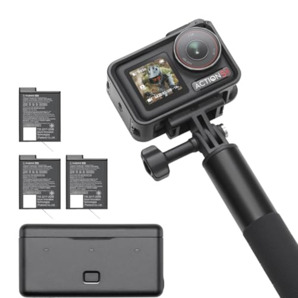 Compare Osmo Action 5 Pro Adventure Combo Action Camera 40MP 4K120fps 11.3 Sensor Dual OLED Touchscreens 47GB Builtin Storage UAE Version Official Warranty Support at KSA Price