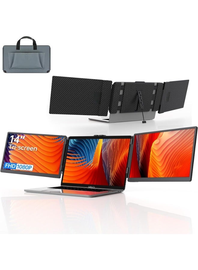 Triple Portable Monitor for Laptop 14.1”,Triple Screen…