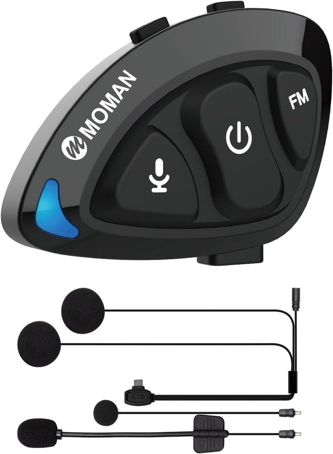 Compare Moman Motorcycle Helmet Headset Speaker, RSS Motorbike Helmet Headphone HiFiNoise CancellationAuto AnswerFM RadioAI VoiceIPX6 Waterproof with 2 Type Mics Earphone for All Helmets and Solo Riding at KSA Price