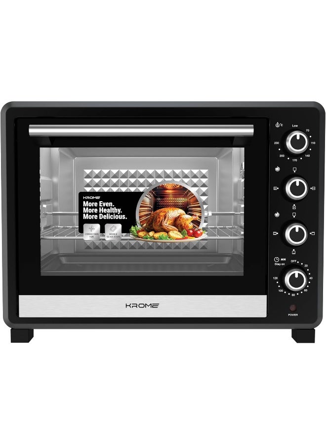 KROME 70L Electric Oven with Rotisserie – Convection…