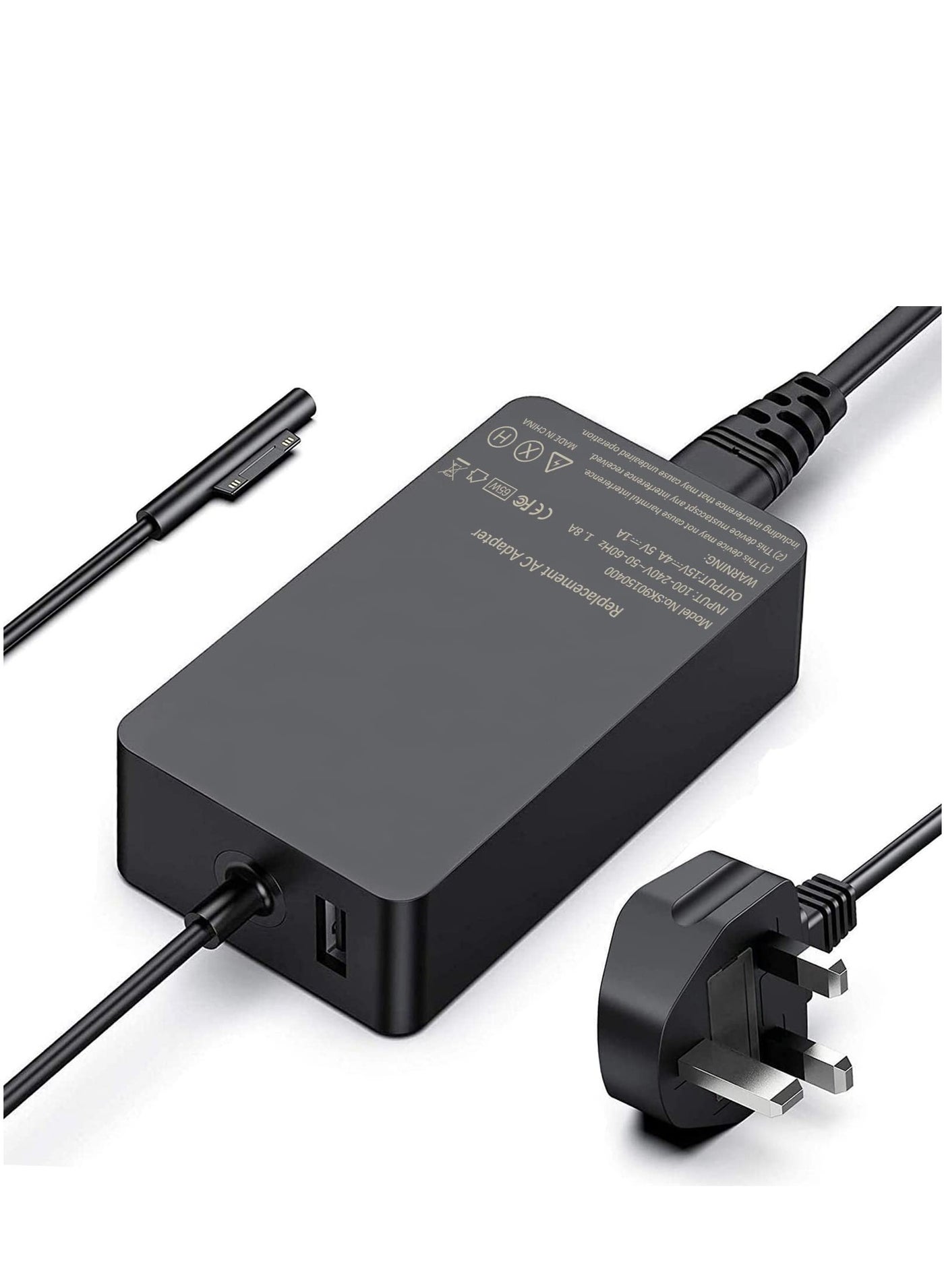 Compare Surface Pro Charger, 65W Surface Pro Charger for Surface Pro 9876543 at KSA Price