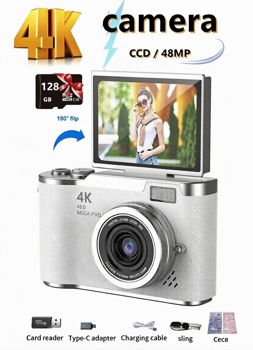 4k CCD Digital Zoom Student Digital Camera 48MP Portable…